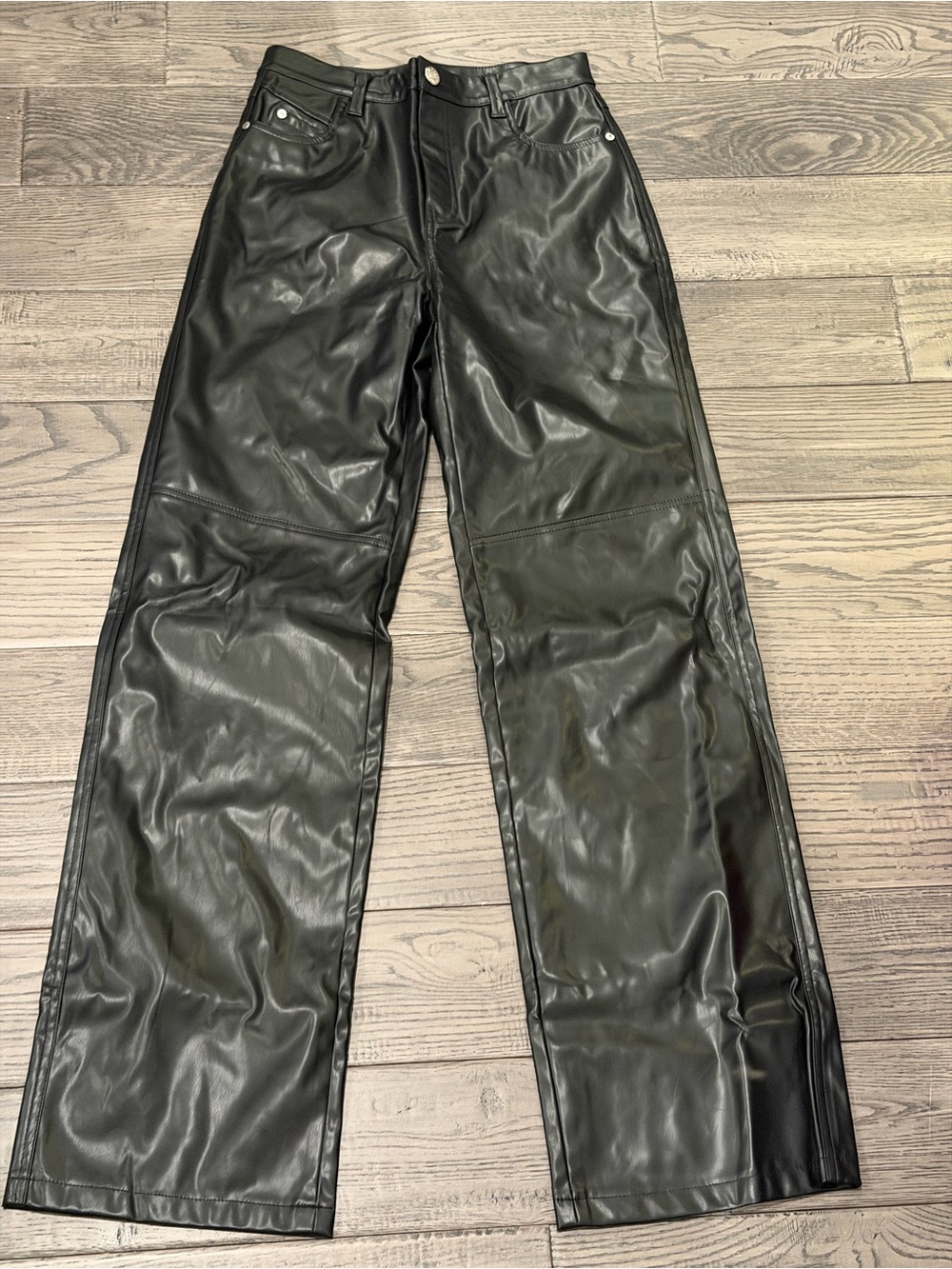 Fashion Nova Black Faux Leather Pants - Sugar Rush